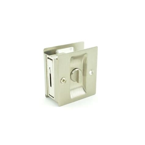 Trimco Privacy Pocket Door Lock Square Cutout For 1 38 Thick Door 1065619 Zoro