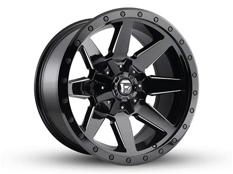 Fuel Wheels Bronco Wildcat Gloss Black Milled 6 Lug Wheel 20x10 18mm