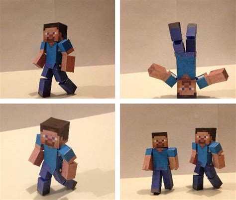 Easy Minecraft Papercraft Bendable Steve Printable Minecraft