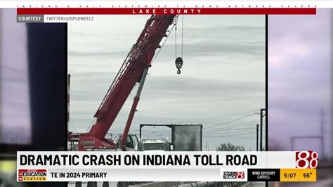 Dramatic Crash On Indiana Toll Road Youtube