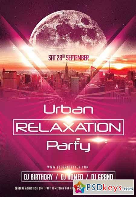 Urban Relaxation Party Flyer Psd Template Facebook Cover Free