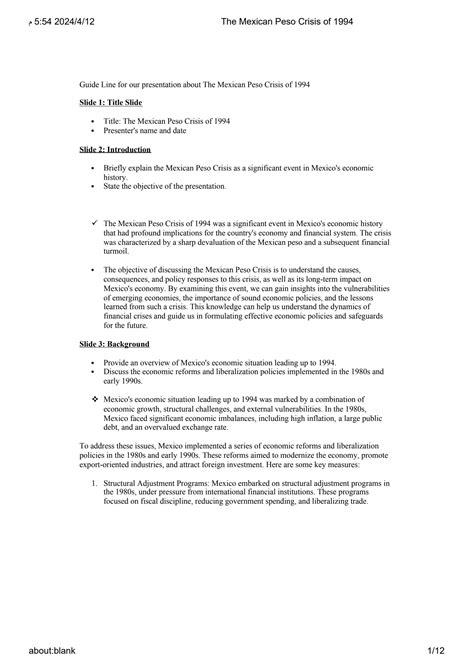 Solution The Mexican Peso Crisis Of 1994 Studypool