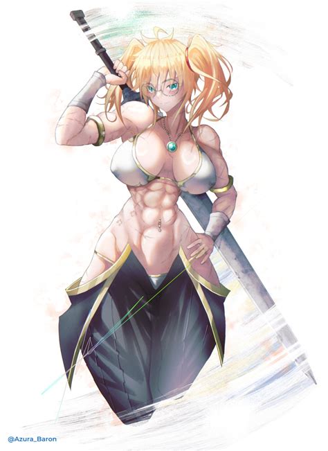 Azura Anblue Original Absurdres Highres Girl Abs Aqua Eyes Armlet Bikini Bikini Top