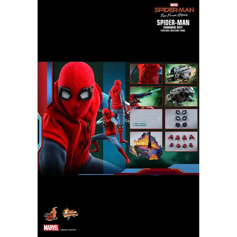 ฟกเกอร ของสะสม Hot Toys MMS552 Spider Man Far From Home 1 6 Spider Man Homemade Suit Version