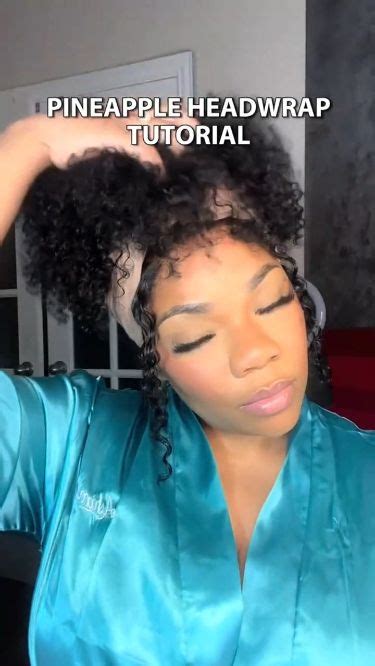 Pineapple headwrap tutorial in 2025 | Pineapple hairstyle, Bantu knot