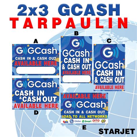 Gcash Cash In Out X Tarpaulin Shopee Philippines