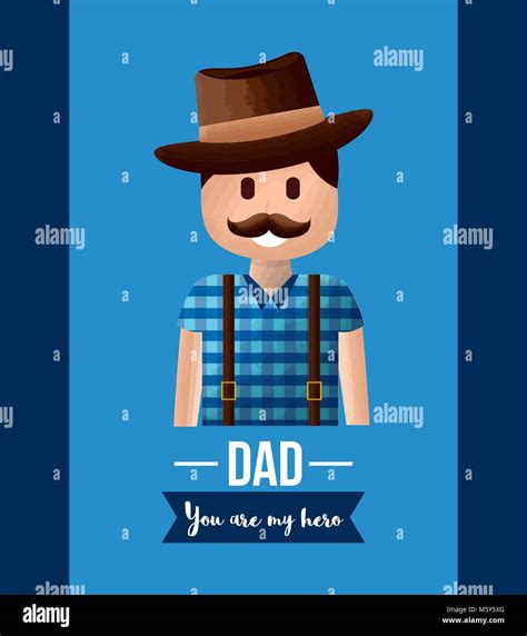 Happy Fathers Day Card Stock Vector Image And Art Alamy