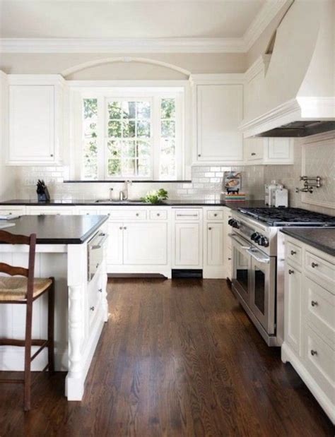 Wonderful Kitchen Floors With White Cabinets Ideas For Island Base