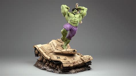 Hulk vs Tank 1/4 Scale Custom Statue - Unboxing Bros