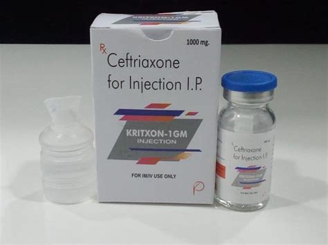 Kritxon 1GM Ceftriaxone For Injection IP 1 Gm At Rs 60 Piece In