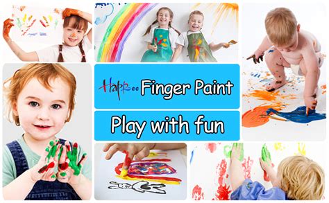 Happlee Washable Finger Paint For Kids Non Toxic Finger