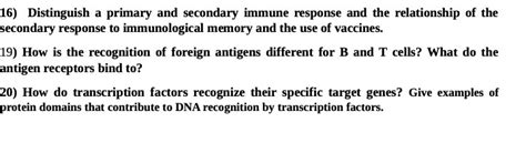 [solved] 16 Distinguish A Primary And Secondary Immune Response And The Course Hero