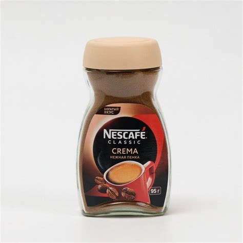 Кофе Нескафе Классик Крема, стеклянная банка, 95 г - купить с доставкой ...