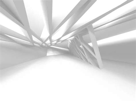 Abstract White Architecture Design Concept Render Illustration — Stock