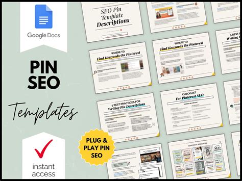 Pinterest SEO Pin Description Templates - Writing From Nowhere Shop 