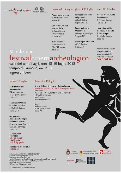 Agrigento Torna Il Festival Del Cinema Archeologico Alla Valle Dei