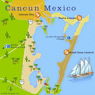 Map of Cancun City Area | Map of Mexico Regional Political Geography ...