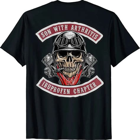 NEW Son with Arthritis Ibuprofen Chapter Old Biker Motorcycle-On Back