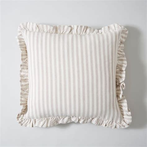 Frilled Stripe Cushion Cover Dunelm