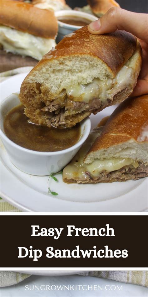 Easy French Dip Sandwiches With Deli Roast Beef Recipe Deli Roast