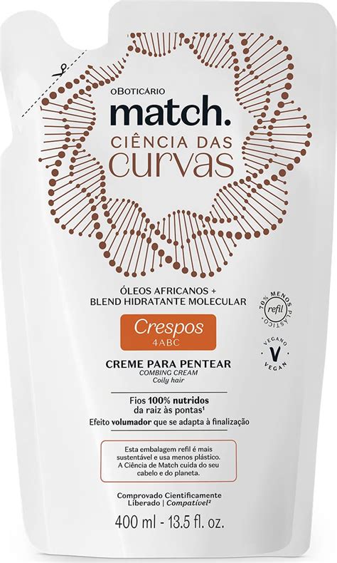 Combo Match Ci Ncia Das Curvas Crespos Creme Para Pentear Ml