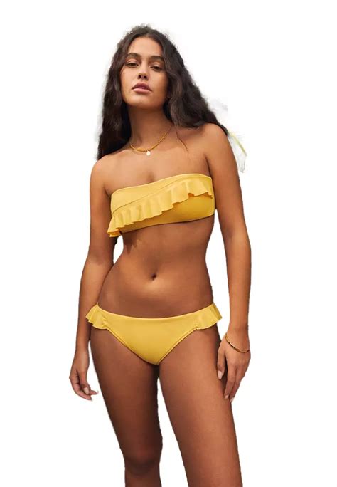Buy WOMEN SECRET Yellow Ruffle Bandeau Bikini Top 2025 Online ZALORA Philippines