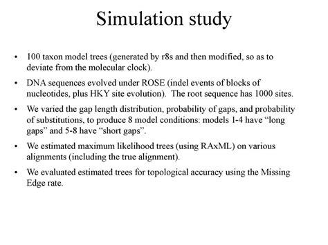 New Methods For Simultaneous Estimation Of Trees And Alignments Ppt