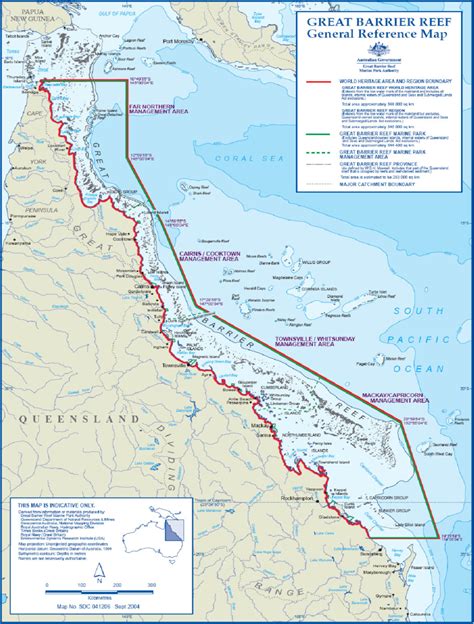 Map Of The Great Barrier Reef Marine Park Source Great Barrier Reef Download Scientific