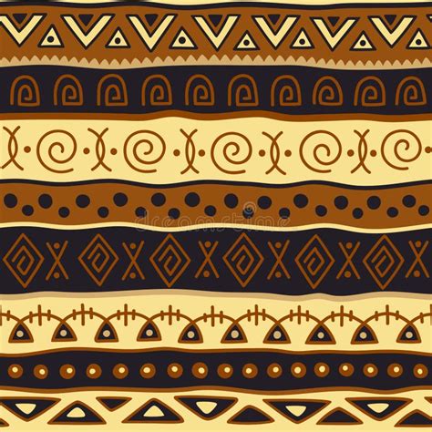 Color Seamless Pattern In Ethnic Style Ornamental Element African