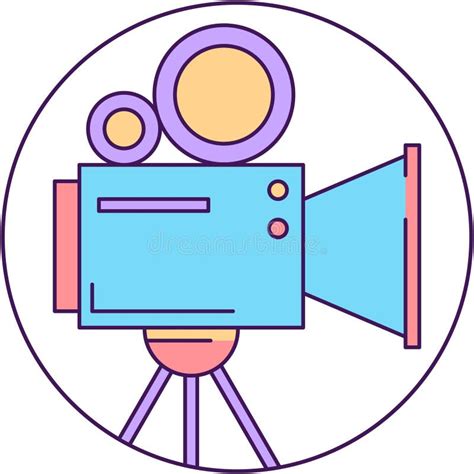 Filming Camera Vector Film Video Icon Movie Symbol Stock Vector