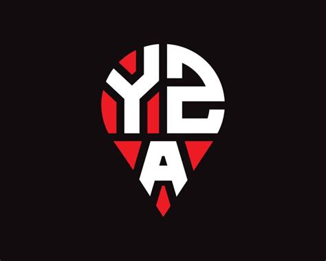 Premium Vector | Yza letter location shape logo design