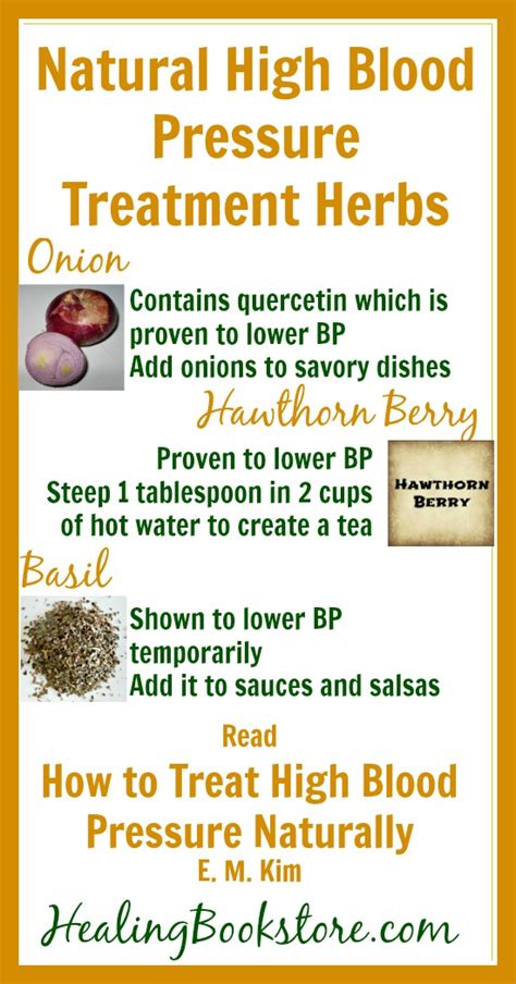 Herbs for Natural High Blood Pressure Treatment Infographic - Healing ...