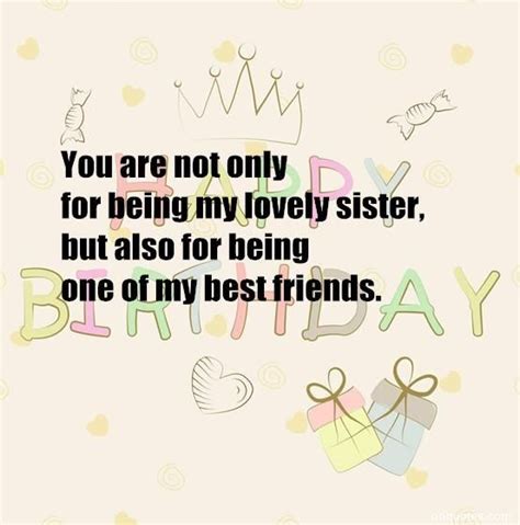 Happy Birthday To My One And Only Sister Quotes Shortquotescc