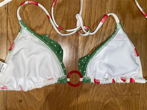 Strawberry Print Bikini Set Women S Fashion Dresses Sets Traditional Ethnic Wear On Carousell