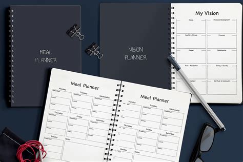 printable planner notebook layout creative templates creative market