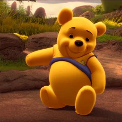 Unreal Engine 5 Render Of Winnie The Pooh In Startrek Stable