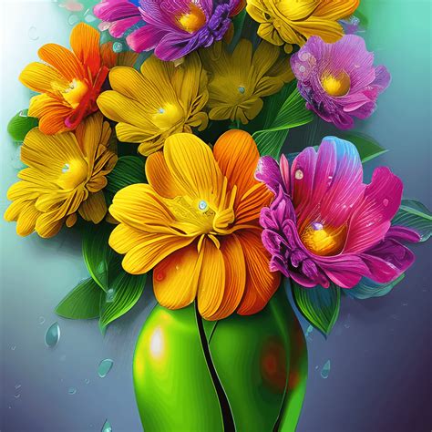 8k High Definition Photorealism Colorful Flowers · Creative Fabrica