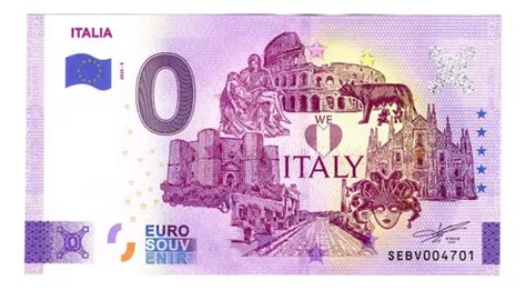 Billete Cero Euro Souvenir Nosotros Amamos A Italia Mercadolibre