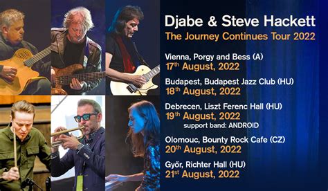 Djabe Djabe Steve Hackett The Journey Continues Tour 2022 Djabe