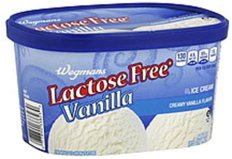 Wegmans Lactose Free Vanilla Ice Cream 48 Oz Nutrition Information