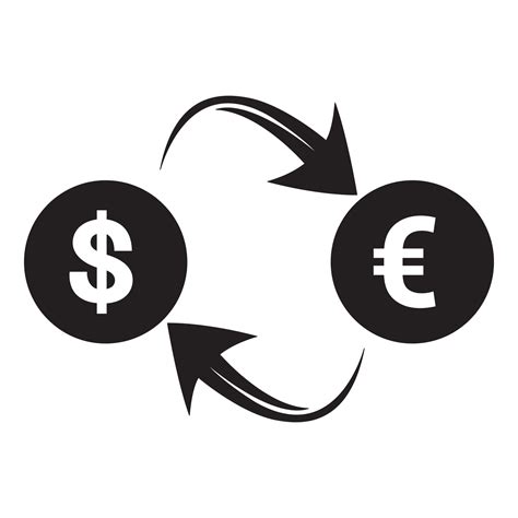 Dollar to Euro Convert. currency exchange sign. Image money Dollar Euro