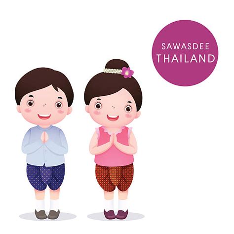 Best Thai Greeting Illustrations Royalty Free Vector Graphics And Clip