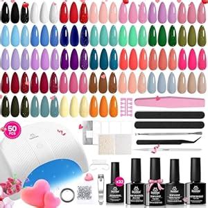 Amazon Beetles Kit De Esmalte De U As De Gel Con Luz Uv Kit De