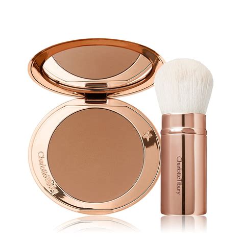 The Airbrush Bronzing Kit Matte Bronzer And Brush Charlotte Tilbury