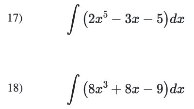 Integration Worksheets Questions And Answers Maths Academy