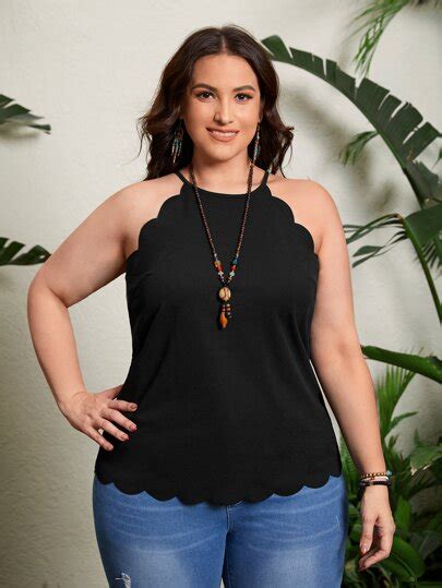 Search Plus Scallop Top Shein Uk