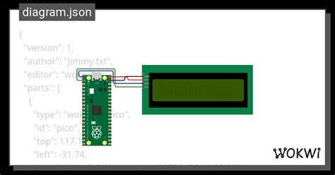 Pi Pico I2C LCD 16X2 Copy Wokwi ESP32 STM32 Arduino Simulator