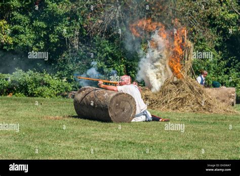 Reenactment of the 1778 Siege of Fort Boonesborough Kentucky Stock ...