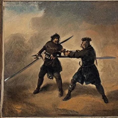 sword fight   strong men openart