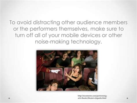 Theatre audience etiquette